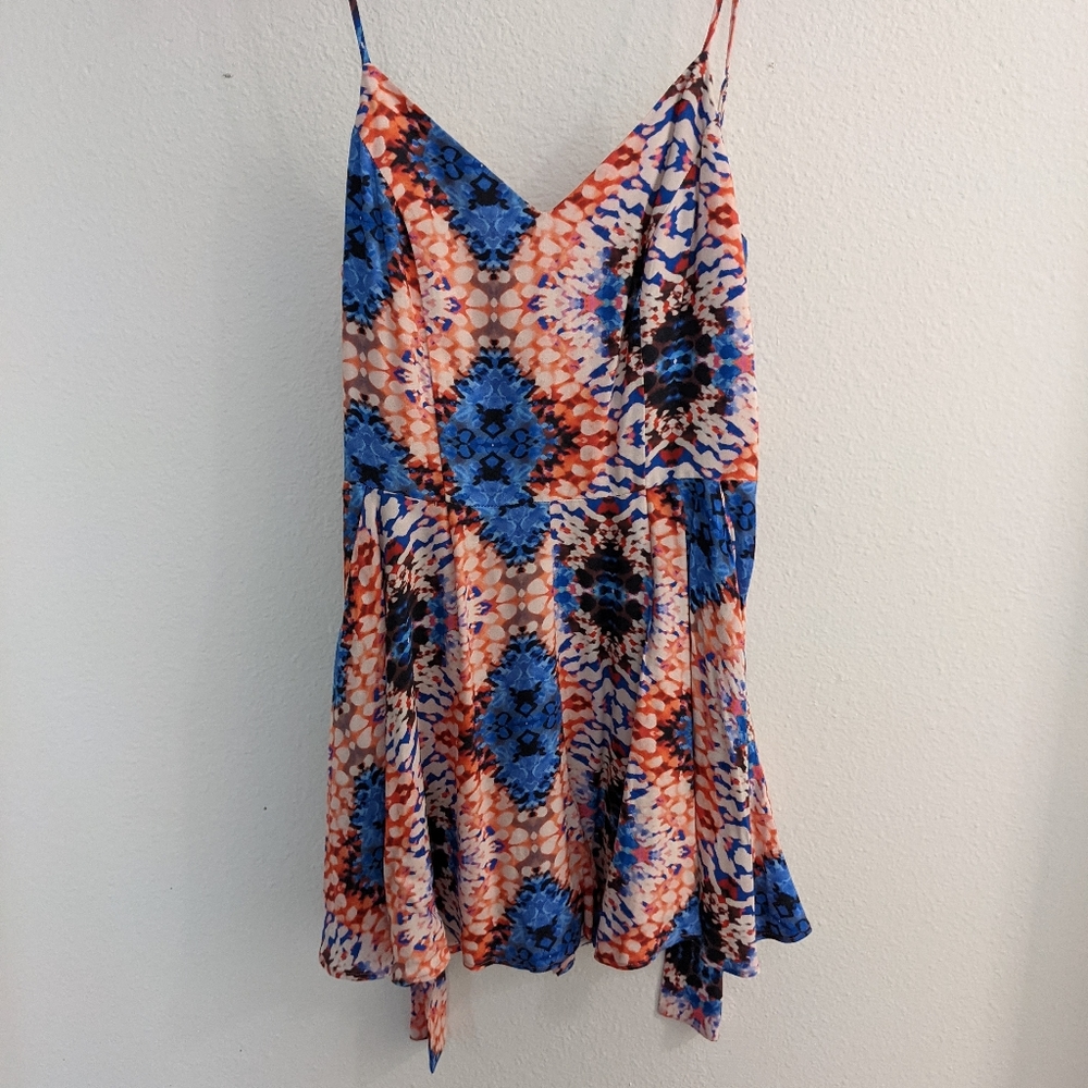 NWOT Lavender Brown size S colorful tie dye romper
